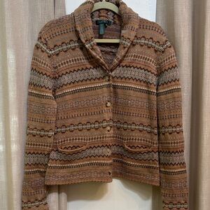 Lauren Ralph Lauren cotton wool cashmere cardigan